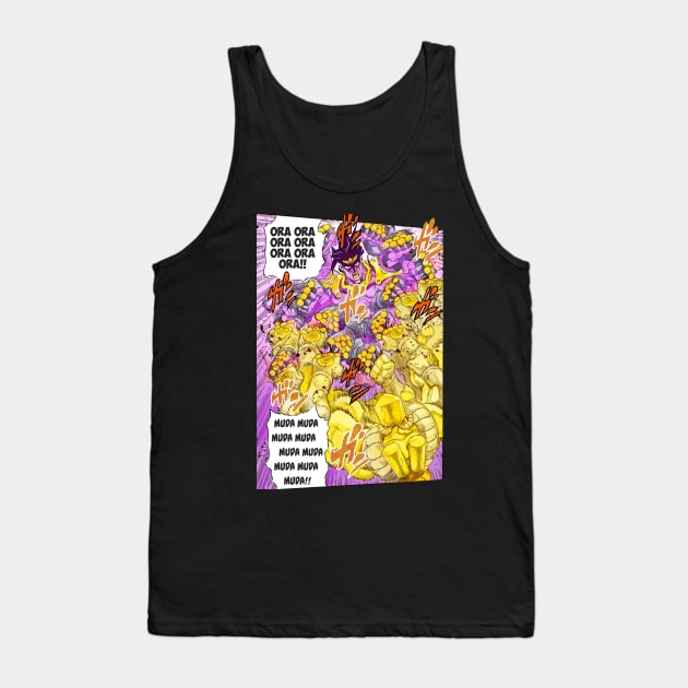 Star Platinum vs The World Tank Top by TheAnimeFactory